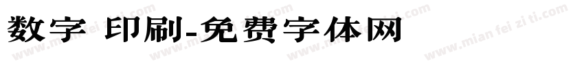 数字 印刷字体转换